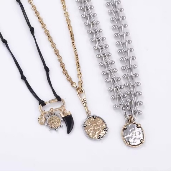ZARA pack of 3 horn, coin, charm necklaces. NWT